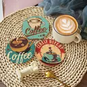 JU7CER Coffee Diamond Painting Coaster Set - 8-Piece Art Coasters with Stand | Adult DIY Craft 4×4 Inches (10×10cm) image 4