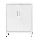 Ochama x SONGMICS Armoire de Bureau à 2 Portes, Verrouillable, en Acier, pour Bureau, Salon, Blanc image 0