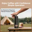 STARESSO Portable Espresso Maker & Coffee Bean Grinder Set with Carrying Bag, Manual Travel Coffee Maker + Burr Coffee Grinder, Waterproof Easy-Carry, Perfect for Travel Camping Hiking On-The-Go image 1