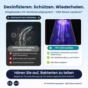 BAIR CARE M11 Munddusche mit UV-Desinfektion (99.9% Bakterienentfernung), 360ml Extra Großer Wassertank, Düsenaufbewahrung, USB-C Wiederaufladbar, 30 Tage Akkulaufzeit, 4 Reinigungsmodi, IPX8 Wasserdicht für Zahnspangen & Reisen image 2