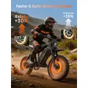 URIFE Vélo électrique 14 pouces, avec batterie amovible 48 V 20 Ah, moteur 80 Nm (vitesse de 25 km/h), autonomie de 50 milles image 6