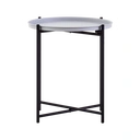 Interiors by Premier Trosa Side Table Round Black/Grey image 1