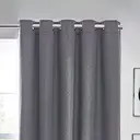 Furn Eyelet Curtains Dawn Blackout Charcoal W:229xL:229cm image 3
