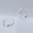 40mm Silver Twisted Hoop Earrings for Women – Bright Silver Plated Wavy Rope Design, Modern Large Geometric Statement Hoops image 3