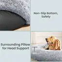 SONGMICS FEANDREA  Panier rond pour chien, 120 x 20 cm - Gris ombré image 5