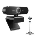 EMEET 4K Webcam with Dual Noise-Reducing Microphones, Auto Light Adjustment, 360° Rotatable Mount, Plug & Play USB Webcam E3131 + Tripod image 0