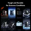 Lexar 128GB SD Card Silver, Up To 205MB/s Read, 140MB/s Write, SDXC UHS-I Memory Card, Class 10, U3, V30, SD Card For Professional Photographers, Videographers, Enthusiasts image 2