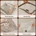 HOMOH Vacuum Bags for Clothes with Wireless Vacuum Pump, Pack of 9 (3 x 40 x 50 cm, 3 x 40 x 60 cm, 3 x 50 x 60 cm), Reusable Vacuum Bags Clothing, Suitable for Travel, Daily Storage image 5
