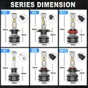 ENdureLite Ampoules LED de phare H4 H7 H11 H1 9005 9006 9012, 20 000 lm, 500 % plus lumineuses, projecteurs et feux de croisement, lumière blanche froide 6000 K, éclairage pour véhicules de sport, étanche IP68, conception 1:1, lot de 2 image 10