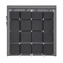 SONGMICSHOME  Fabric Wardrobe, 170 x 45 x 167 cm, 4 Hanging Compartments, with Shelves, 4 Side Pockets, Plenty of Space, Grey image 1