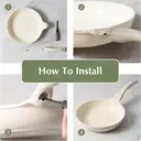 Redchef Starlight Series 24cm Ceramic Frying Pan, White Exterior & Interior image 6