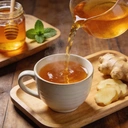 POCAS   Instant Honey Ginger Tea Original Flavor, 20 Sachets x 18 g image 2