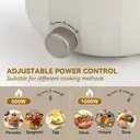 IAGREEA Slow Cooker, 2.6L 1000W Small Crock Pot with Steamer - 2 Heat Manual Control Slow Cooker, Non-Stick Electric Pot for Raman, Soup, Noodles, Steak, Oatmeal, Rapid, with Temperature control image 4
