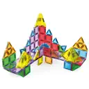 Tokky 76-Piece Magnetic Tiles Beginner Creative Building Set Transparent Dazzling Design Stable Magnetic STEAM Educational Enlightenment ABS Safe Material Color Box Packaging CLM05 image 0