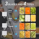  4-Sided Kitchen Grater Cheese Shredder Vegetable Slicer Safe Handle Gray                   image 3