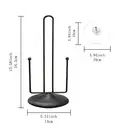 Support de Rouleau d’Essuie-Tout de Cuisine Noir JU7CER - Sur Comptoir avec Tige de Fixation, Design Moderne et Minimaliste, Idéal pour la Maison image 1