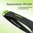 WORKPRO Handsaw Pruning Saw Foldable with Sharp Blades Made of Bi Metal, Multifunctional Folding Saw for Garden, Wood image 4