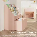 AIYAPLAY Kids Bookshelf, Bookcase Toy Storage Organiser with 3 Tier Shelves, Drawer, for Bedroom, Nursery, Playroom, Classroom, Pink image 4