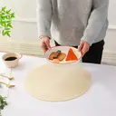 Lot de 6 sets de table ronds tressés 38 cm - Beige image 1