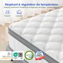 GTIMEX Matelas à ressorts ensachés 7 zones avec drap-housse, 25 cm d'épaisseur, 140 x 190 cm, pour enfants et adultes image 6