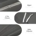 LeBonsoir Dark Gray Bedding Duvet Cover Set，200x200cm/50x75cmx2 Breathable Durable Soft Comfy， with Zip， 3 Pieces， Includes 1 Duvet Cover & 2 Pillowcases，NO Comforter image 7