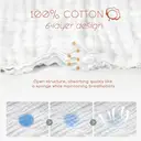 LeBonsoir Lot de 4 serviettes en coton 100 % - Lingettes en mousseline pour bébé - Tissu en coton doux à 6 épaisseurs pour peaux délicates - Serviette de bain 70 x 140 cm - Tissu à repasser 30 x 50 cm - Absorbant, durable, doux - Pour nouveau-nés et tout-petits - Blanc - Lot de 4 (2 serviettes de bain et 2 tissus à repasser) image 4