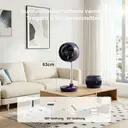 Airmate Klappbarer Luftzirkulator, DC-Motor energiesparend, 32 dB leise für Schlafzimmer, Fernbedienung, 8 Geschwindigkeiten & Sturmmodus, 8-Stunden-Timer, höhenverstellbar, kompakt & tragbar, abnehmbar leicht zu reinigen image 8