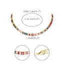 Ever Faith Colourful Cubic Zirconia Thick Tennis Choker Necklaces image 2