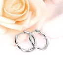 Stainless Steel Hoop Earrings 16mm – Silver Tone Polished Round Tube Hoops, 2.5mm Thick Unisex Jewelry image 5