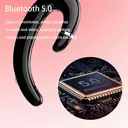 VoxorAI C6 Noir Écouteur de traduction AI mono-oreille, traduction en temps réel prenant en charge 130 langues, casque Bluetooth de jeu élégant pour l'apprentissage, les voyages et les affaires image 1