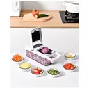 5-in-1 Vegetable Chopper Slicer Dicer With Container Food Processor White                  image 7