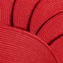 White Label  PP Placemats Set of 6 for Dining Table，PP oval placemat BL red，Washable Woven Vinyl Non-Slip 18x12 inches Placemat Heat-Resistant Durable Table Mats for Dining Table Easy to Clean image 6