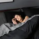 Bedsure Parure de lit 100 % polyester noir - 1 housse 155 x 220 cm et 2 taies 80 x 80 cm image 1