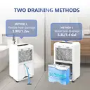 HUMSURE ontvochtiger 30 L/dag met afvoerslang, 5,3 L watertank, 24-uurs timer, automatische ontdooifunctie en kinderslot, voor slaapkamer, kelders en badkamers image 6