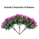 Yuejia Lot de 6 bouquets de fleurs artificielles en soie camélia fuchsia - 38 cm image 4