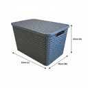 Strata Extra Large Urban Basket with Lid - 42L-Cool Grey image 3