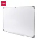 Deli Premium Tableau blanc magnétique avec cadre argenté - 900 x 1200 mm image 0