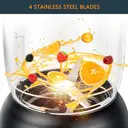 BEAR Table Blender LLJ-B12K1 1.2L 500W 2 Speed + Pulse Function 4 Stainless Steel Blades image 4