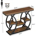 Tribesigns 100cm
Console Table, Industrial 4-Tier Sofa Table Entryway Table with Storage Shelves, Narrow Wood Accent Tables with Metal Frame for Small Spaces, Hallway, Foyer, Rustic Brown image 2
