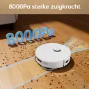 T5 Pro Robotstofzuiger met Veegfunctie, 8150Pa Zuigkracht met Warme Lucht Drogen, Anti-verwarring Zijborstel, Obstakelvermijding, LiDAR-navigatie, Alles-in-één Dockingstation image 2