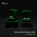 Oirlv Octagonal Velvet  Ring Box for Proposal Engagement 2-slot Jewelry Ring Gift Box Size 6*5.5*4cm image 5
