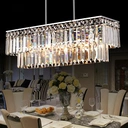 Homary Luxury Radiant Prismatic Clear Crystal 3-Light Pendant Light in Chrome image 1