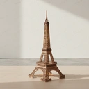 Robotime Rolife Night of the Eiffel Tower Wooden 3D Puzzle Building Toys 22x21.3x53cm 1PC,Home decoration, bookshelf decoration,Craft Gifts for Adults and Teens,Educational toys image 5