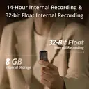 DJI Mic 2 (1 TX + 1 RX) Wireless Microphone with Intelligent Noise Cancelling, 32-bit Float Recording, Optimised Sound & 250m Range for iPhone, Android, Camera, Vlogs image 4