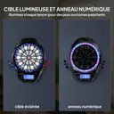 SPORTNOW Cible de Fléchettes Électronique, Jeu de Fléchettes Électronique lumineuse avec écran LED surdimensionné rechargeable, 6 projectiles, 24 pointes, 34 jeux, 2235 variantes, pour 8 joueurs image 3