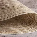 Lot de 6 sets de table ronds en polyester et coton tissé effet pailleté, diamètre de 38 cm - Brun clair image 6