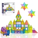 XINQIYUAN Qiyuan Jouet Éducatif Blocs de Construction Magnétiques Surface Diamant 7.5cm 125pièces [Mélange aléatoire – Couleurs issues uniquement de la photo principale] image 0