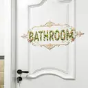 Décorations végétales  
Autocollants pour porte de salle de bain  
Stickers de décoration intérieure  
Rose image 3