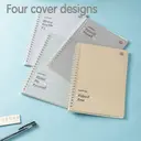 Deli Light Tone Series Lot de 4 carnets à spirale A5, papier ligné 70g/m² - 80 feuilles/160 pages image 2