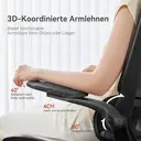 Chaise de bureau ergonomique SIHOO M59AS, chaise de bureau avec accoudoirs relevables 3D, chaise d'ordinateur avec conception de dossier double et soutien lombaire dynamique adaptatif (Noir) image 5
